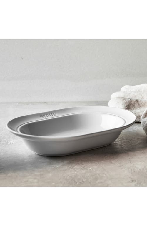 Staub 10-inch Oval Serving Dish In Neutral