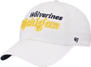 '47 Women's '47 White Michigan Wolverines Pensacola Clean Up Adjustable Hat