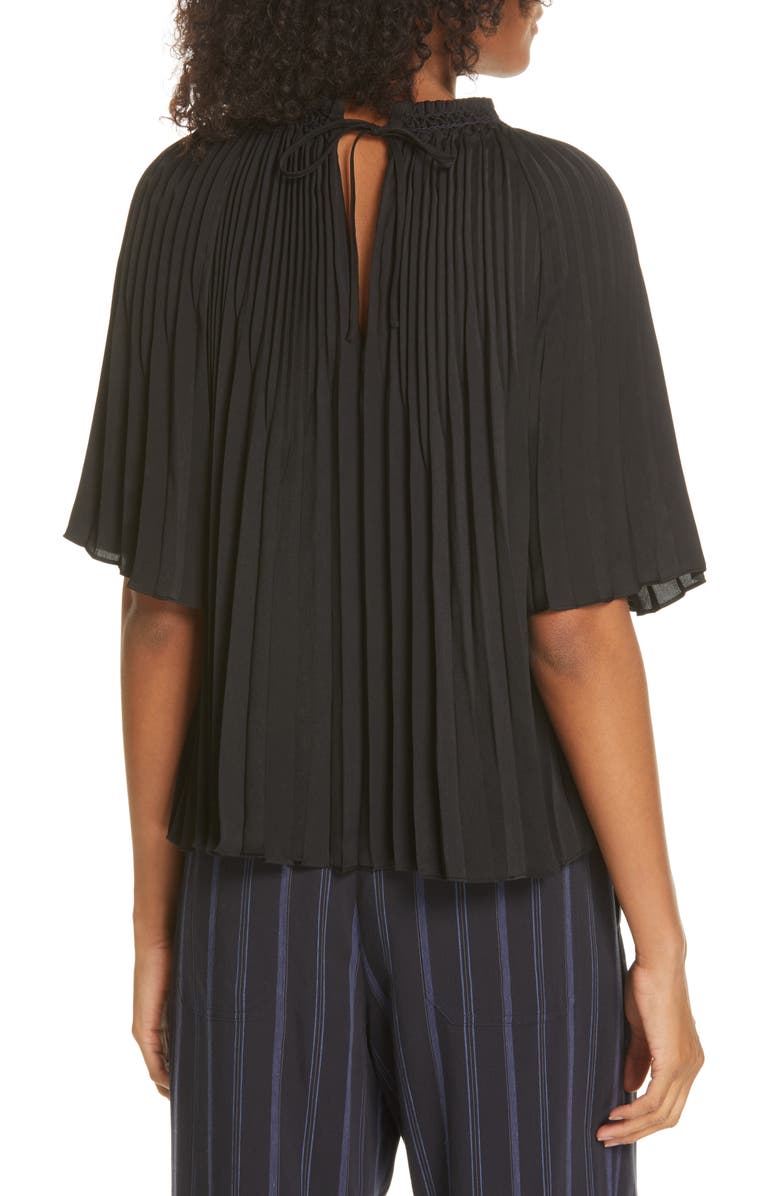 Vince Pleated Smocked Top, Alternate, color, 