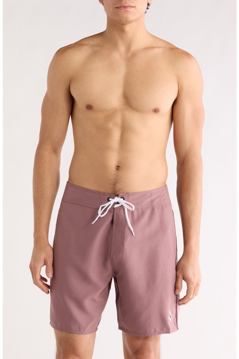 Lawton Board Shorts, Main, color, BORDEAUX BROWN