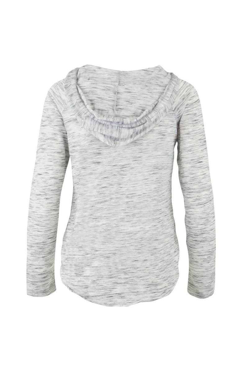 PRESSBOX Women's Pressbox Gray Georgia Bulldogs Space Dye Lace-Up V-Neck Long Sleeve T-Shirt, Alternate, color, 