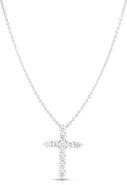 Roberto Coin Tiny Treasures 18k Gold Diamond Cross Necklace