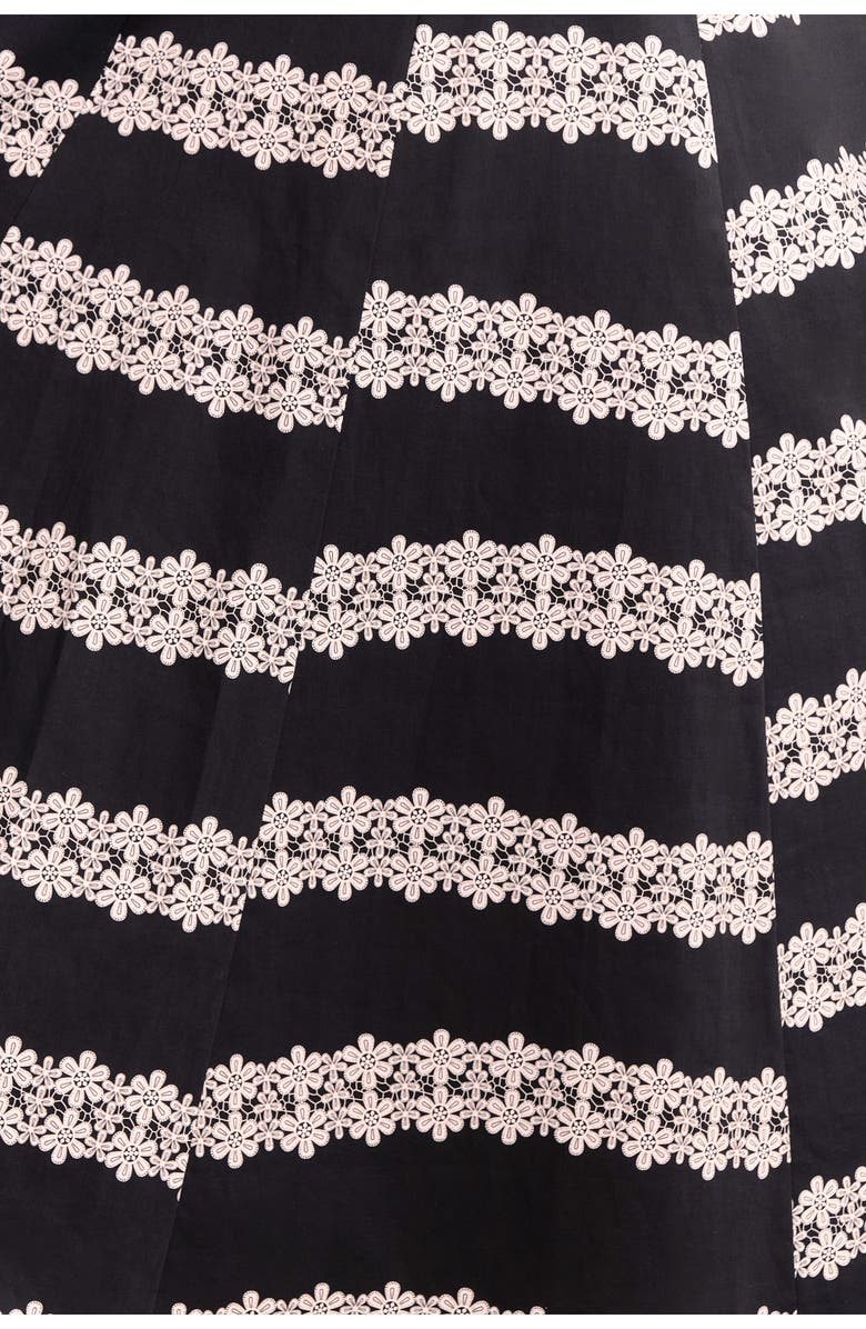 The Lulo Project Square Dance Stretch Cotton Midi Dress, Alternate, color, 2 Lines Macrame