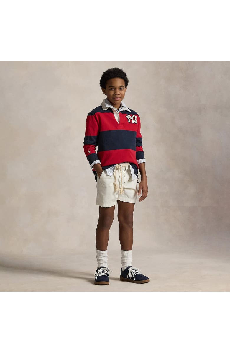 Polo Ralph Lauren Youth Polo Ralph Lauren  Navy/Red Yankees  Rugby Knit Shirt, Alternate, color, Navy