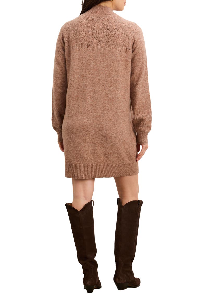 The Cozy Pointelle Poise Mini Dress, Alternate, color, Mocha