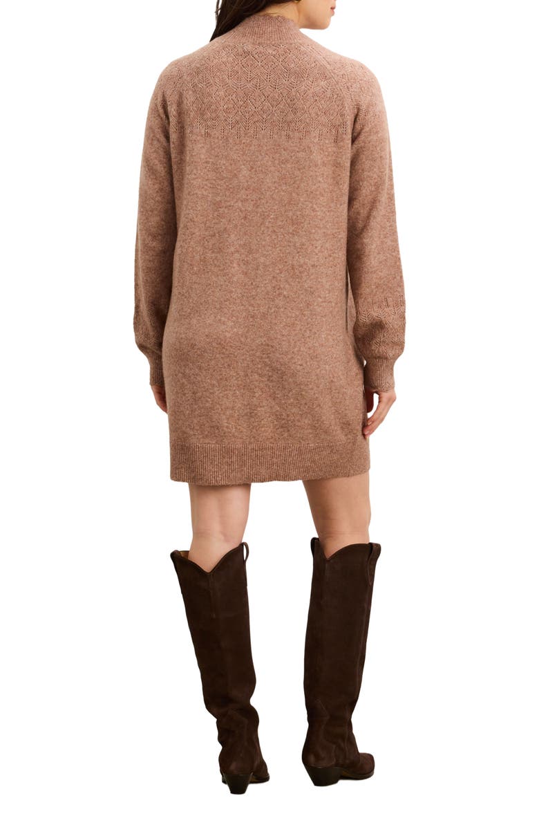 HATCH The Cozy Pointelle Poise Mini Dress, Alternate, color, Mocha