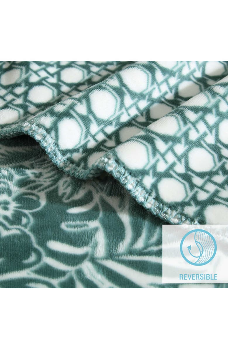 Tommy Bahama Laniaki Fronds Throw Blanket, Alternate, color, Green