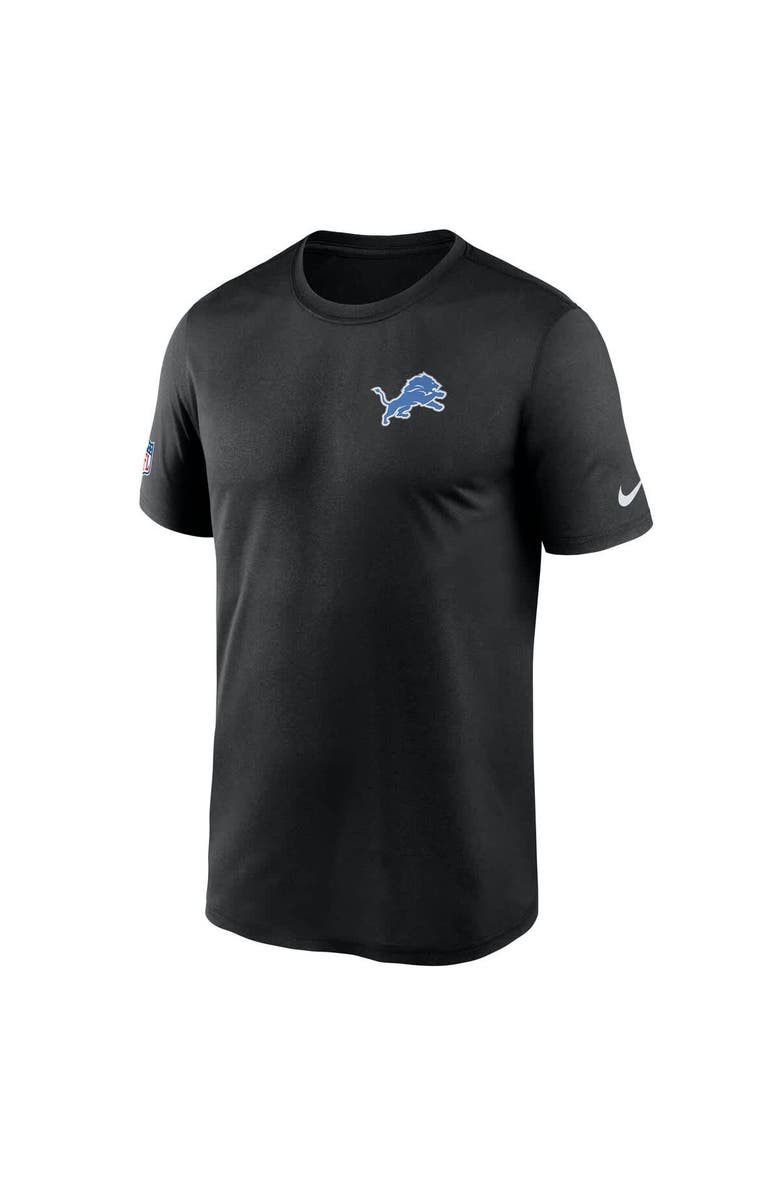 Nike Men's Nike Black Detroit Lions Sideline Legend Small Logo Dri-FIT T-Shirt, Alternate, color, Black