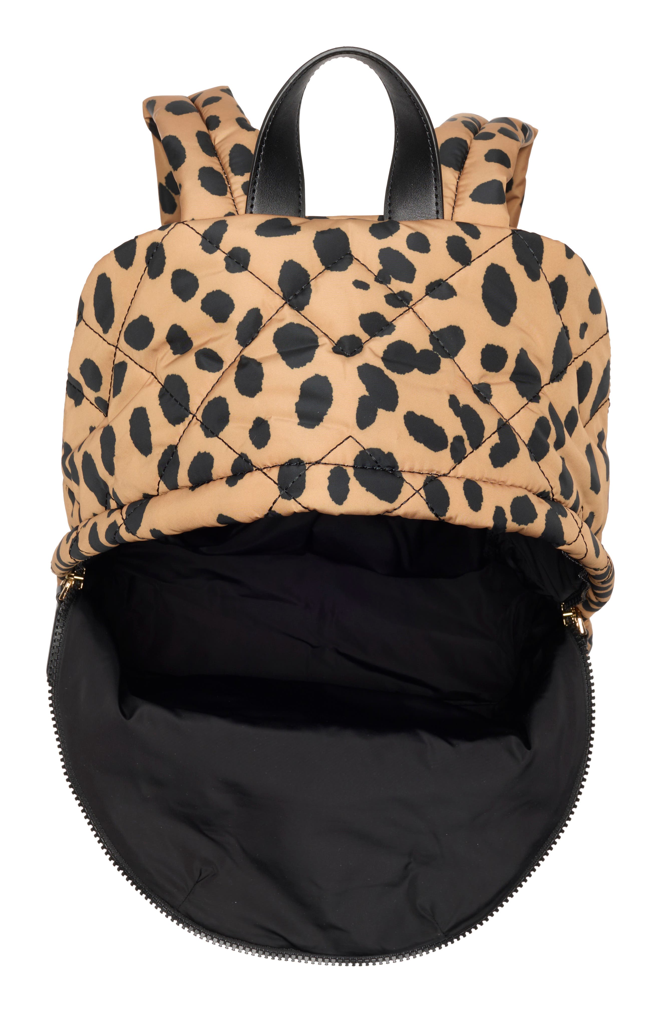 Marc Jacobs Cheetah Diamond Quilt Backpack, Alternate, color, Black Multi