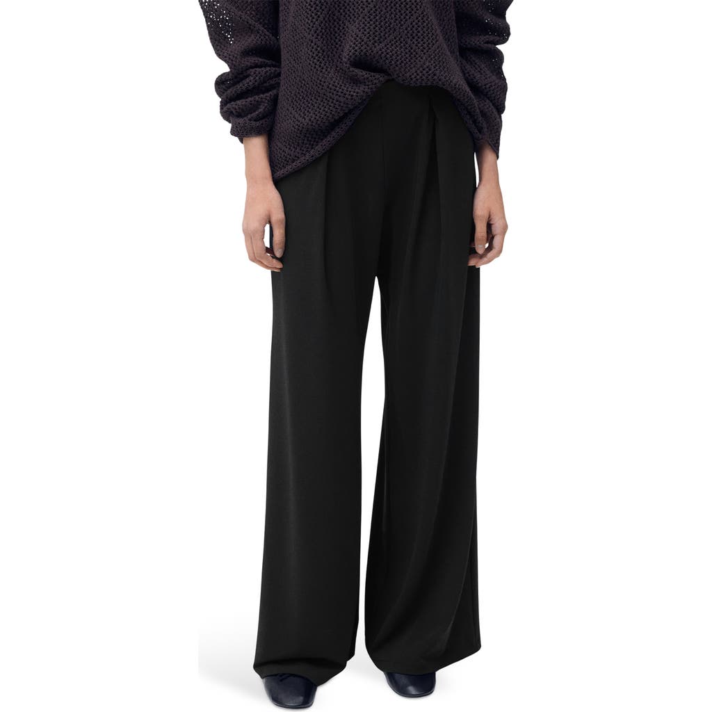 Mango Pleat Front Straight Leg Pants
