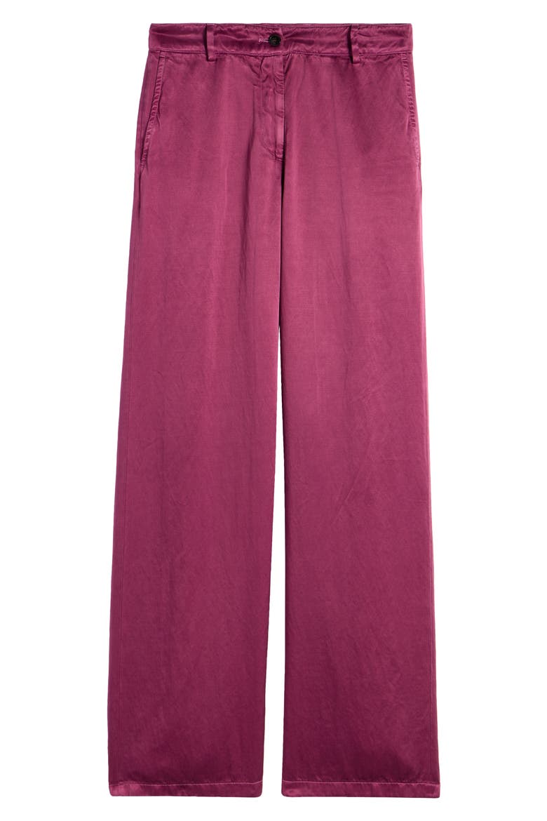 Paxy Matelassé Wide Leg Pants, Alternate, color, RASPBERRY