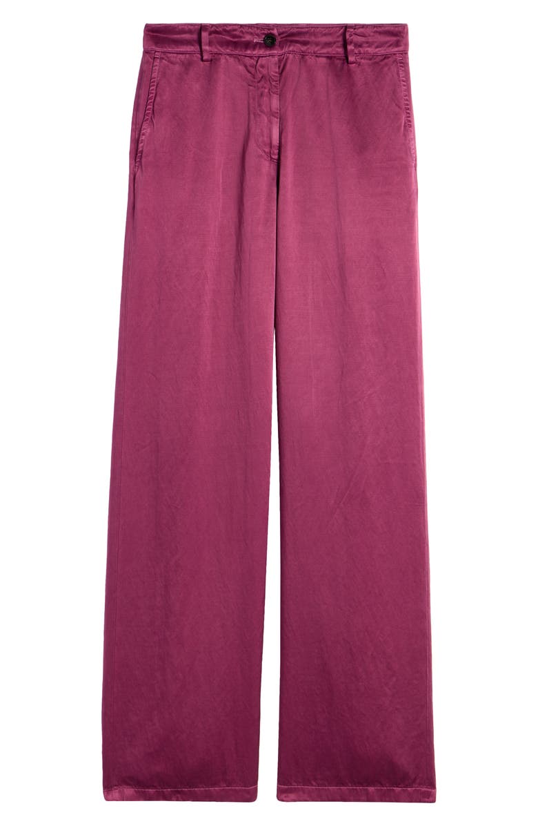 Dries Van Noten Paxy Matelassé Wide Leg Pants, Alternate, color, Raspberry