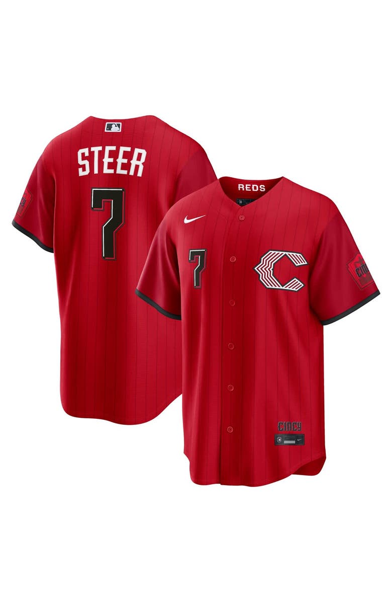Nike Men's Nike Spencer Steer Red Cincinnati Reds 2026 City Connect Stadium Jersey, Main, color, Red