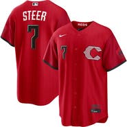 Nike Men's Nike Spencer Steer Red Cincinnati Reds 2026 City Connect Stadium Jersey