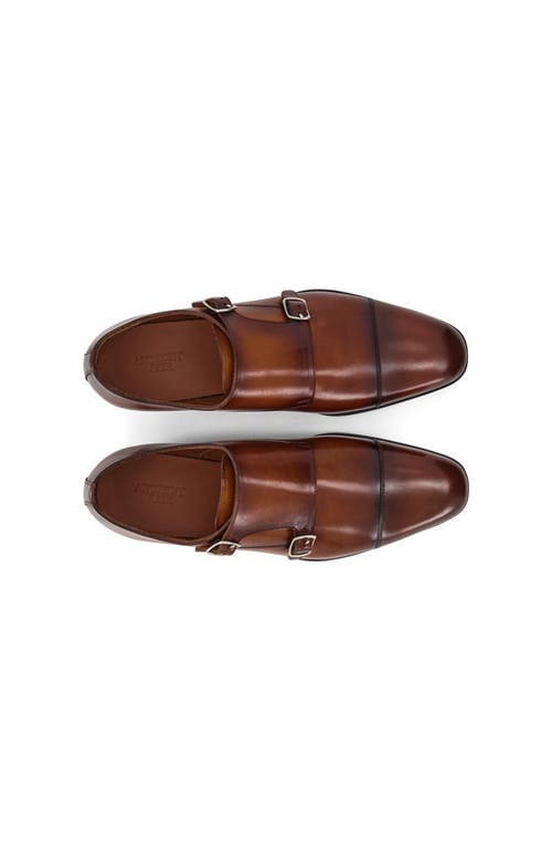 Anthony Veer Bexley Double Monk Boot In Brown