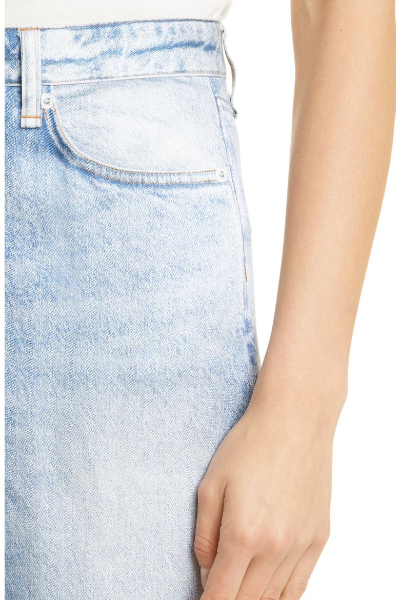 Maya Liquid High Waist Denim Shorts, Alternate, color, LUNA