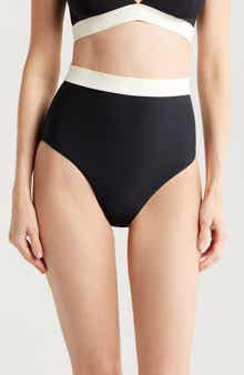 BONDI BORN Lina Colorblocked Bikini Bottoms