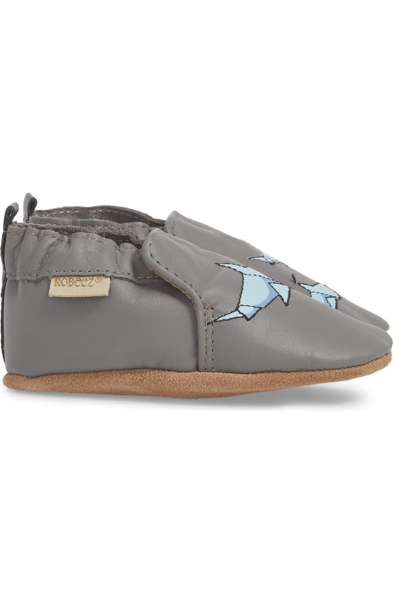 Robeez<sup>®</sup> Sharktastic Moccasin Crib Shoe, Alternate, color,