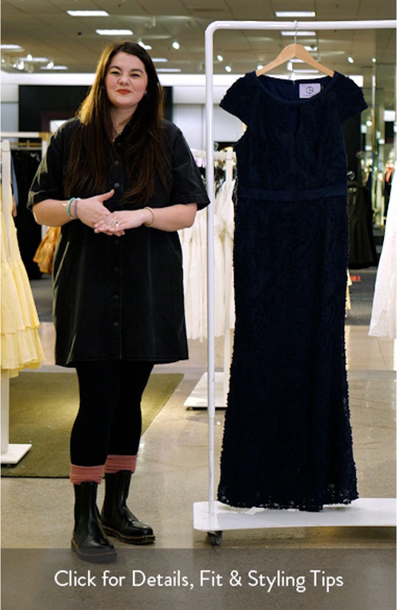 Leigh Keyhole Mermaid Gown, sales video thumbnail