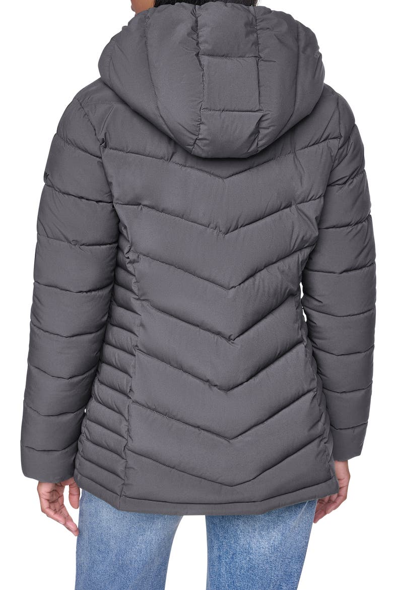 Packable Water Resistant Puffer Jacket, Alternate, color, TITAN