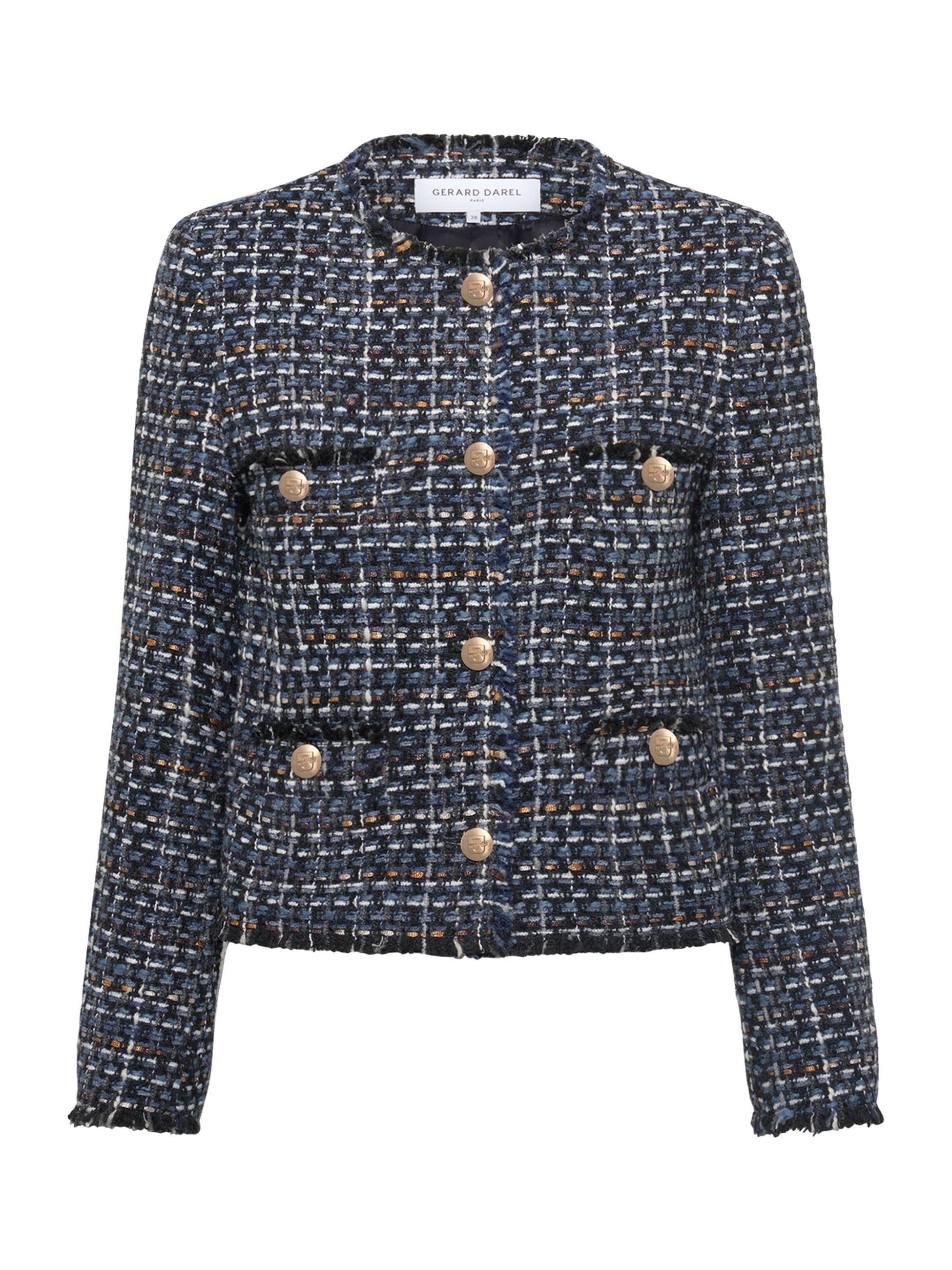 Naya Cropped Tweed Boucle Jacket - image 2