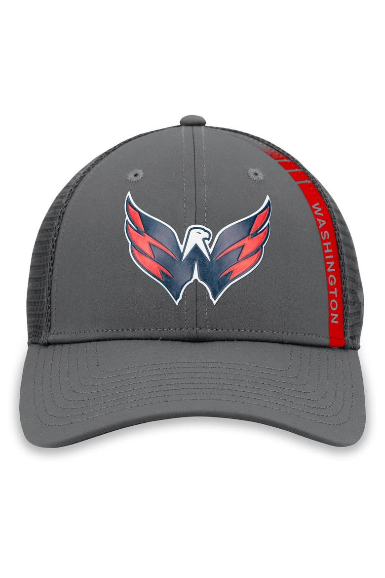 Men's Fanatics Branded Charcoal Washington Capitals Authentic Pro Home Ice Trucker Adjustable Hat, Alternate, color, Charcoal