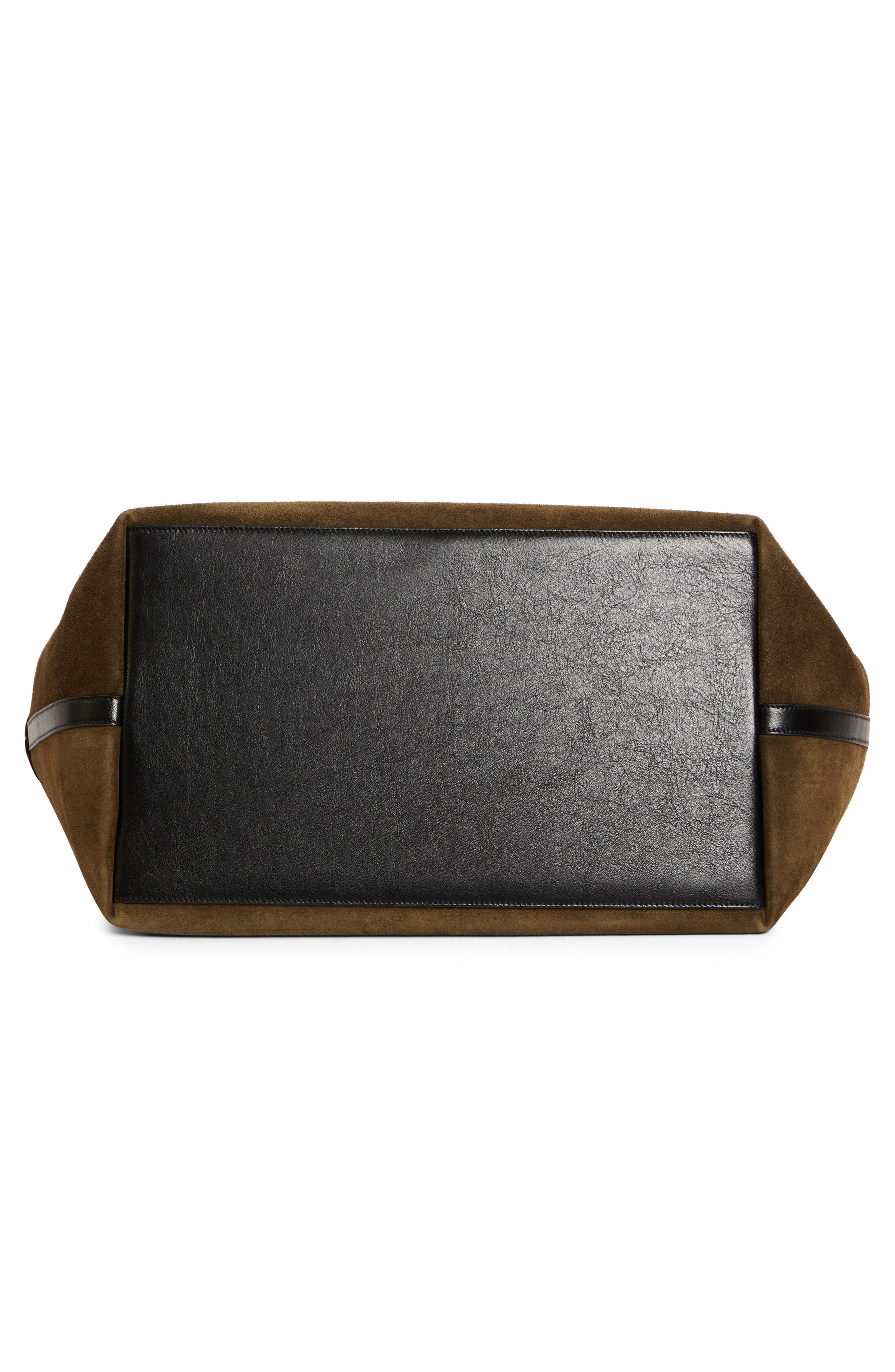 SAVETTE Large Tondo Suede & Leather Tote, Alternate, color, Mink