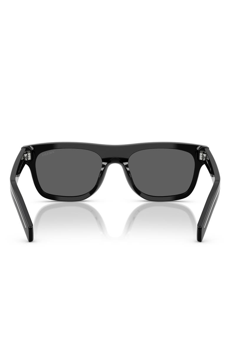 Prada 55mm Pillow Sunglasses, Alternate, color, Black
