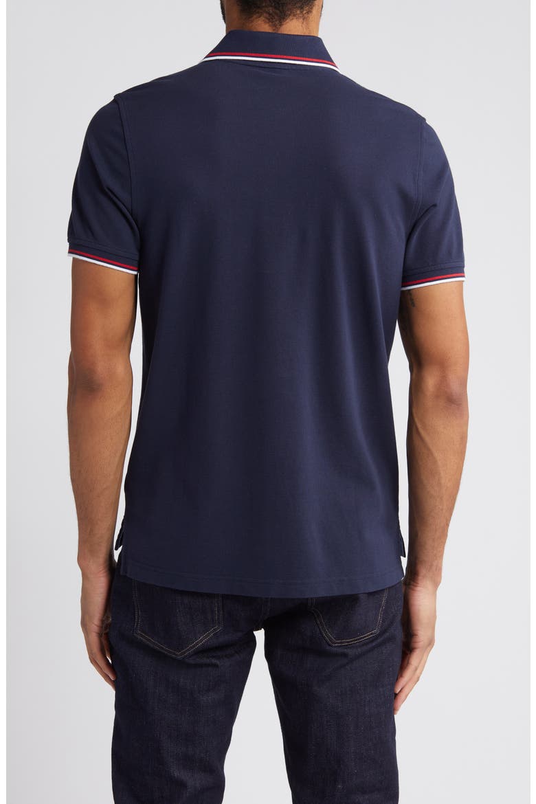 Tipped Piqué Polo, Alternate, color, NAVY BLAZER