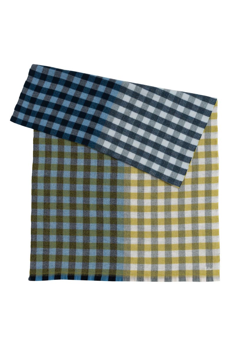 Quarter Check Wrap, Alternate, color, French Blue