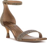 Vince Camuto Vinkely Square Toe Kitten Heel Sandal