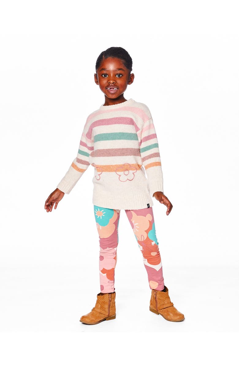 Deux par Deux Knitted Tunic with Stripes, Main, color, Off-White