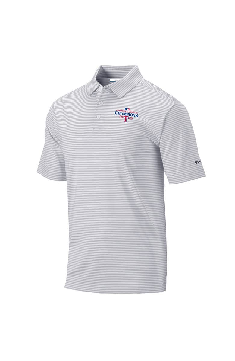 Columbia Men's Columbia Gray Texas Rangers 2023 American League Champions Omni-Wick Club Invite Polo, Alternate, color,