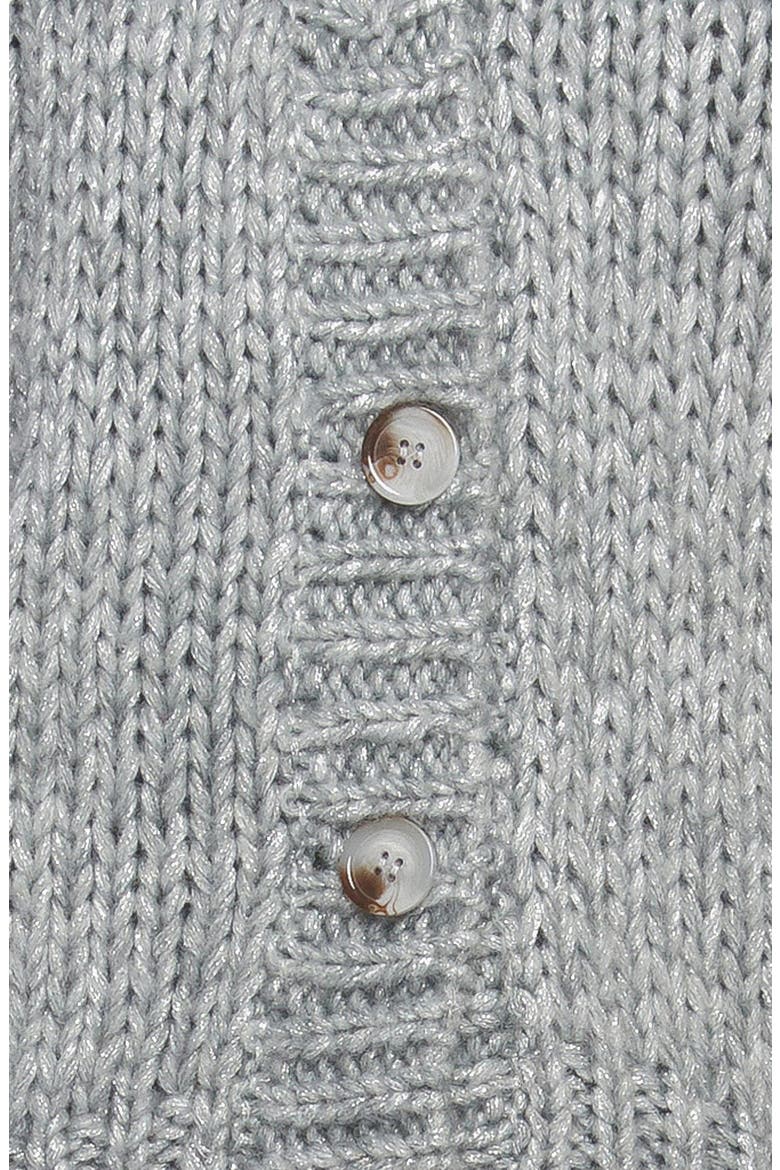 Shimmer V-Neck Cardigan, Alternate, color, GREY/SILVER