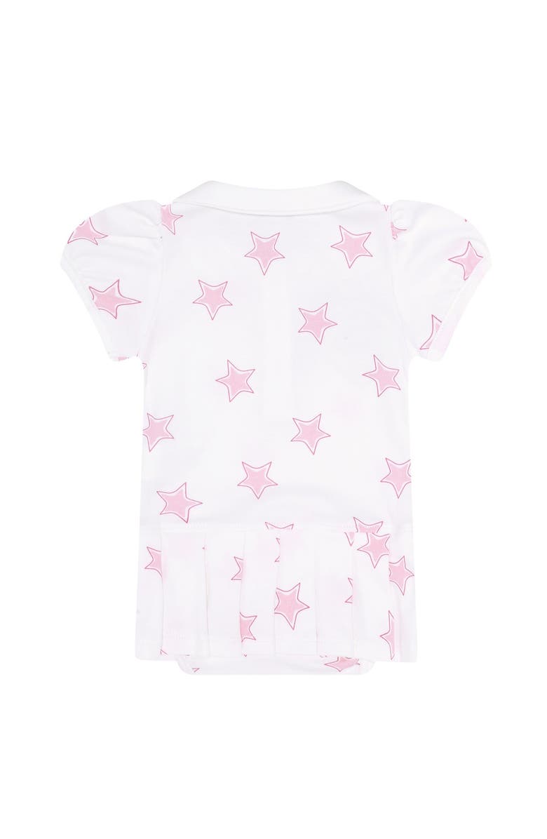 Nellapima Pink Stars Print Pleated Dress - Baby, Alternate, color, Pink