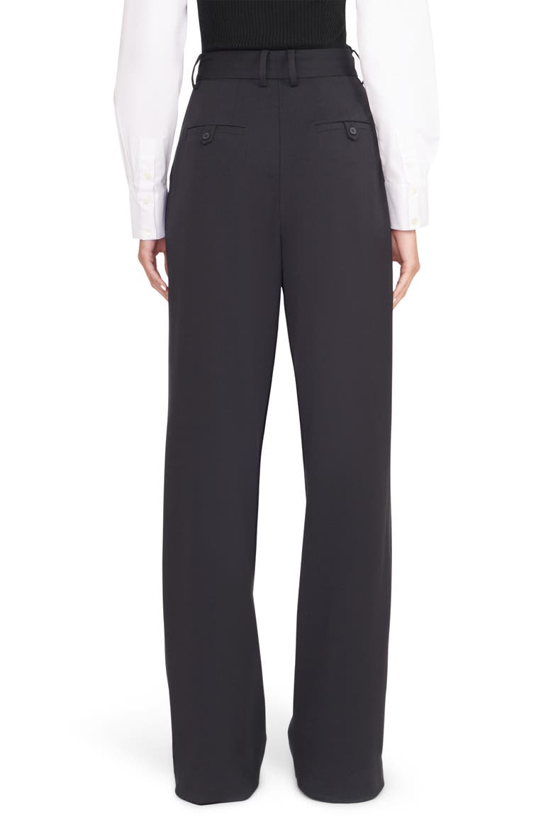 Luisa Pleated Wide Leg Pants, Alternate, color, BLACK