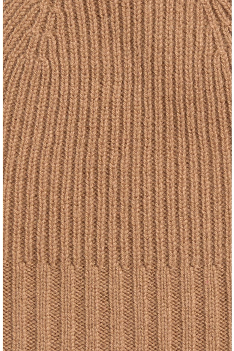 Rib Cashmere Beanie, Alternate, color, TAN TANNIN