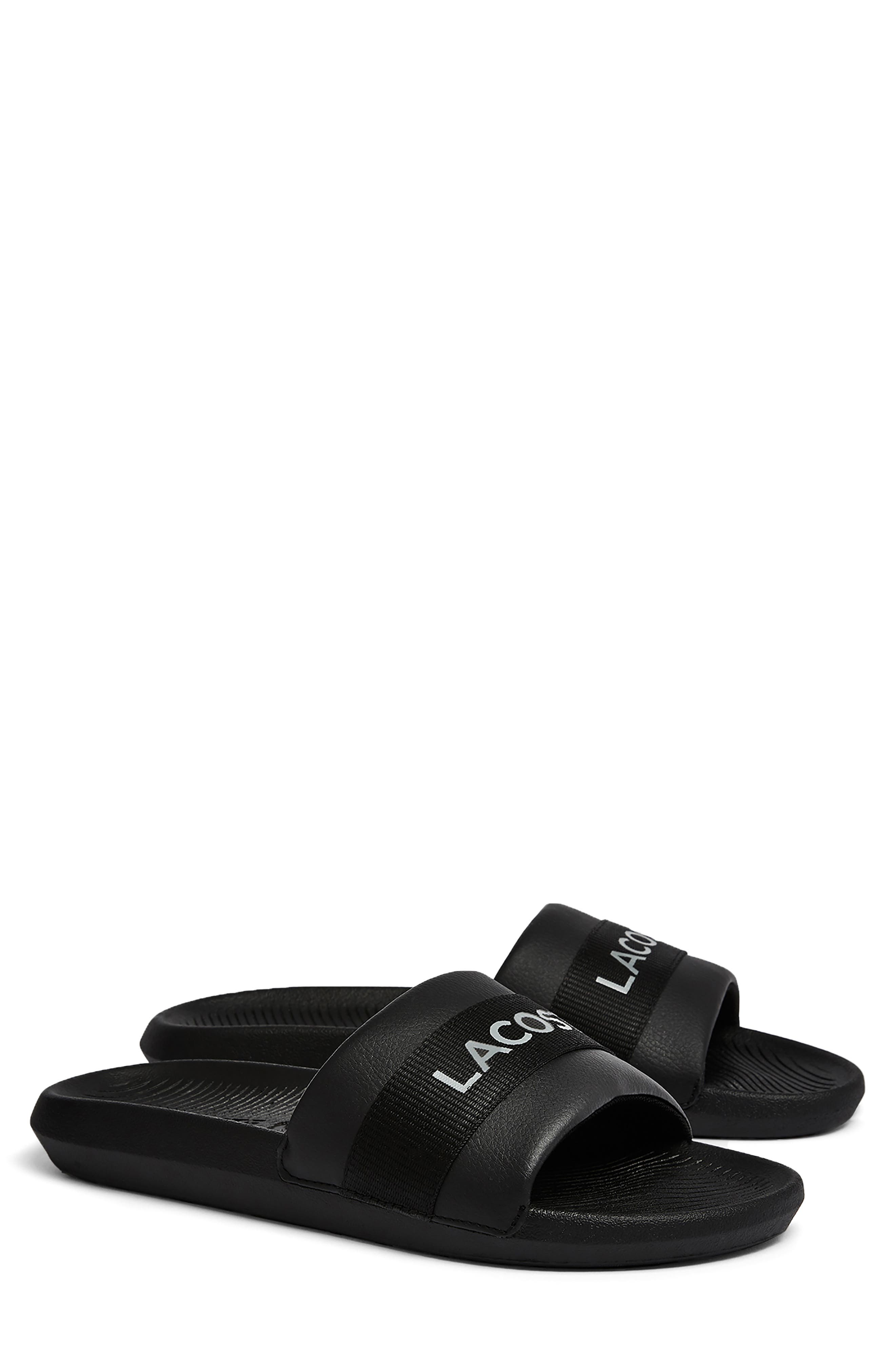 Lacoste Croco Water Resistant Slide Sandal, Alternate, color, 