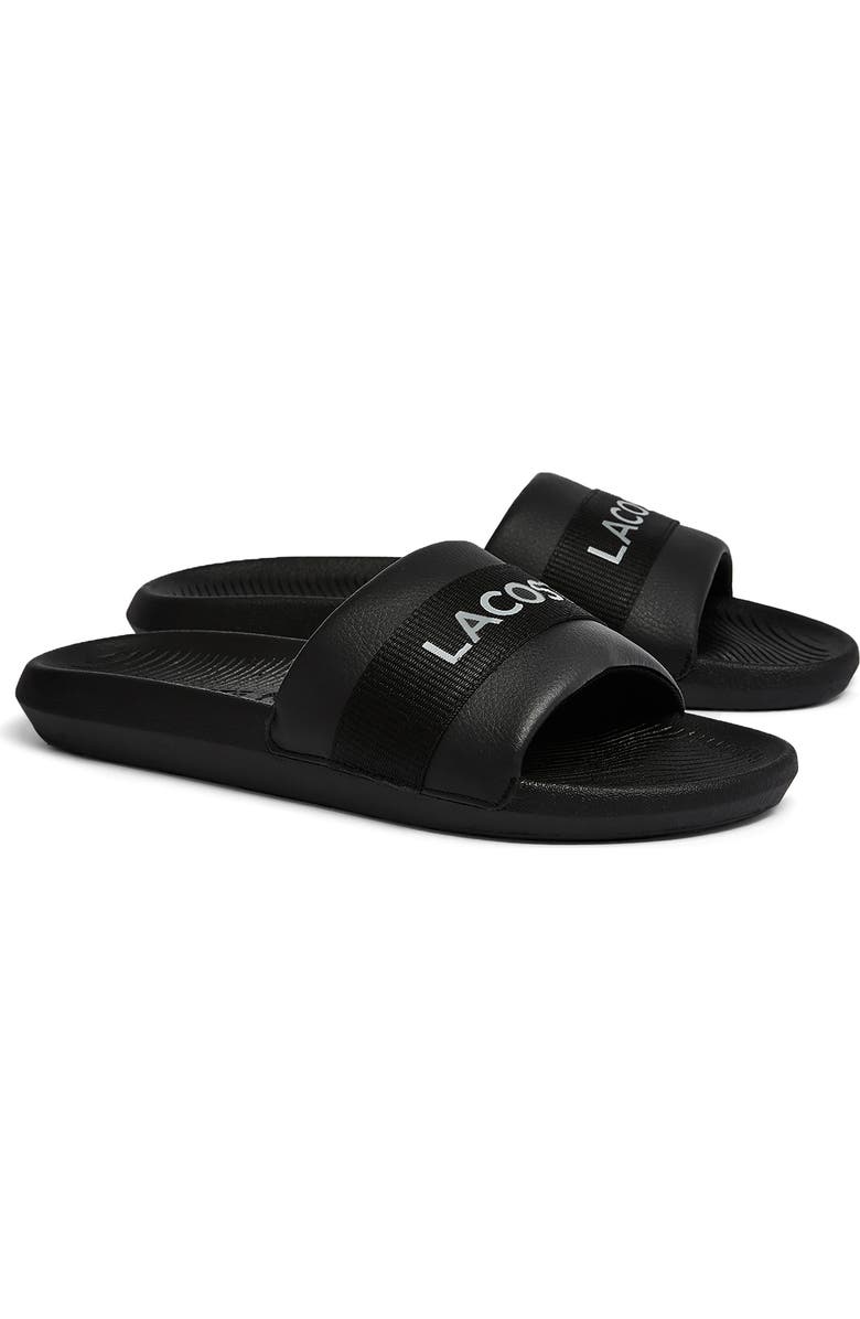 Lacoste Croco Water Resistant Slide Sandal, Alternate, color,