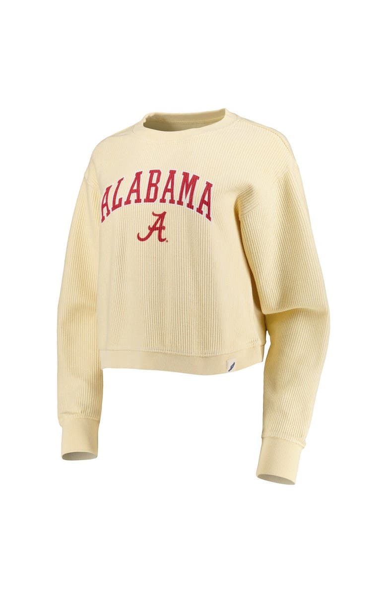 LEAGUE COLLEGIATE WEAR Women's League Collegiate Wear Cream Alabama Crimson Tide Classic Campus Corded Timber Sweatshirt, Alternate, color, Cream