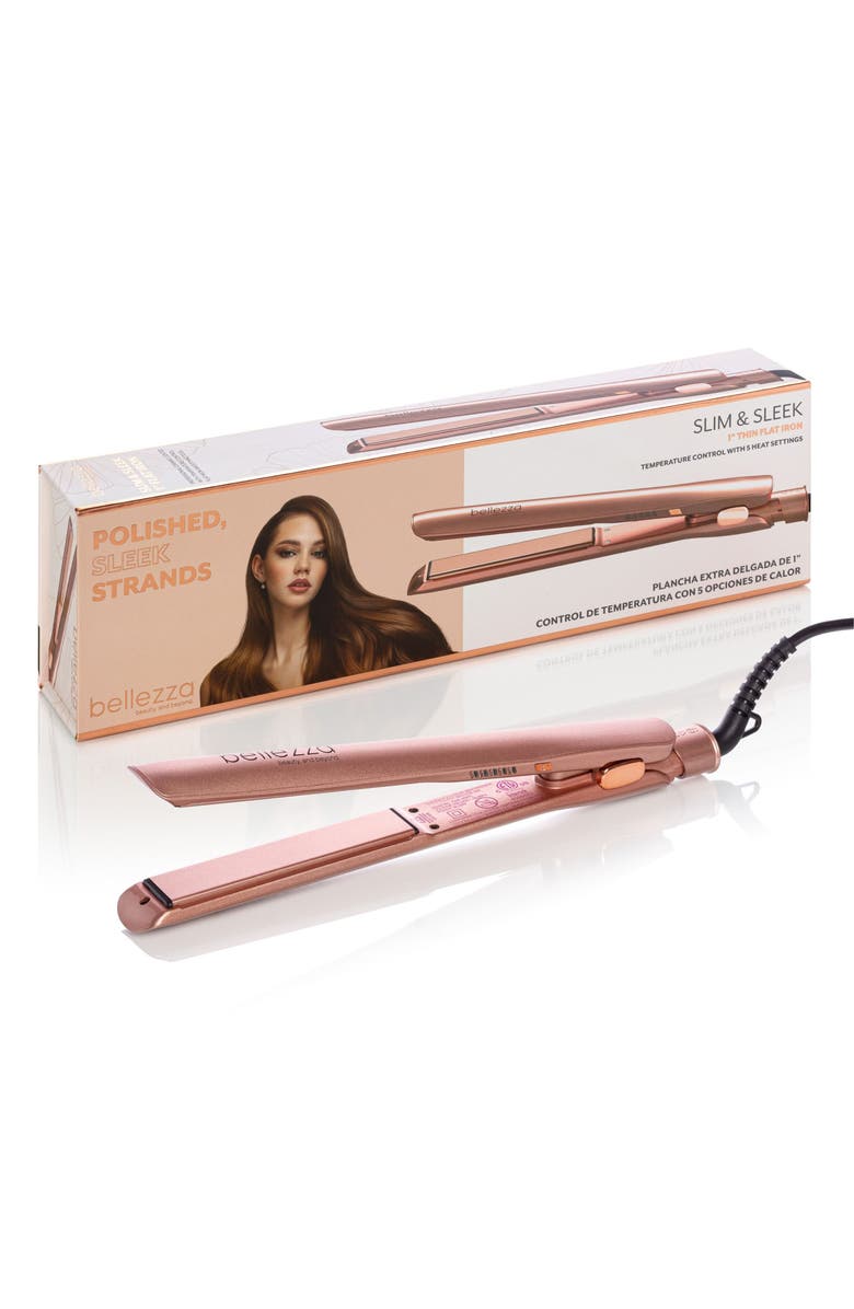 CORTEX BEAUTY Slim & Sleek 1-Inch Flat Iron, Main, color, Rose Gold