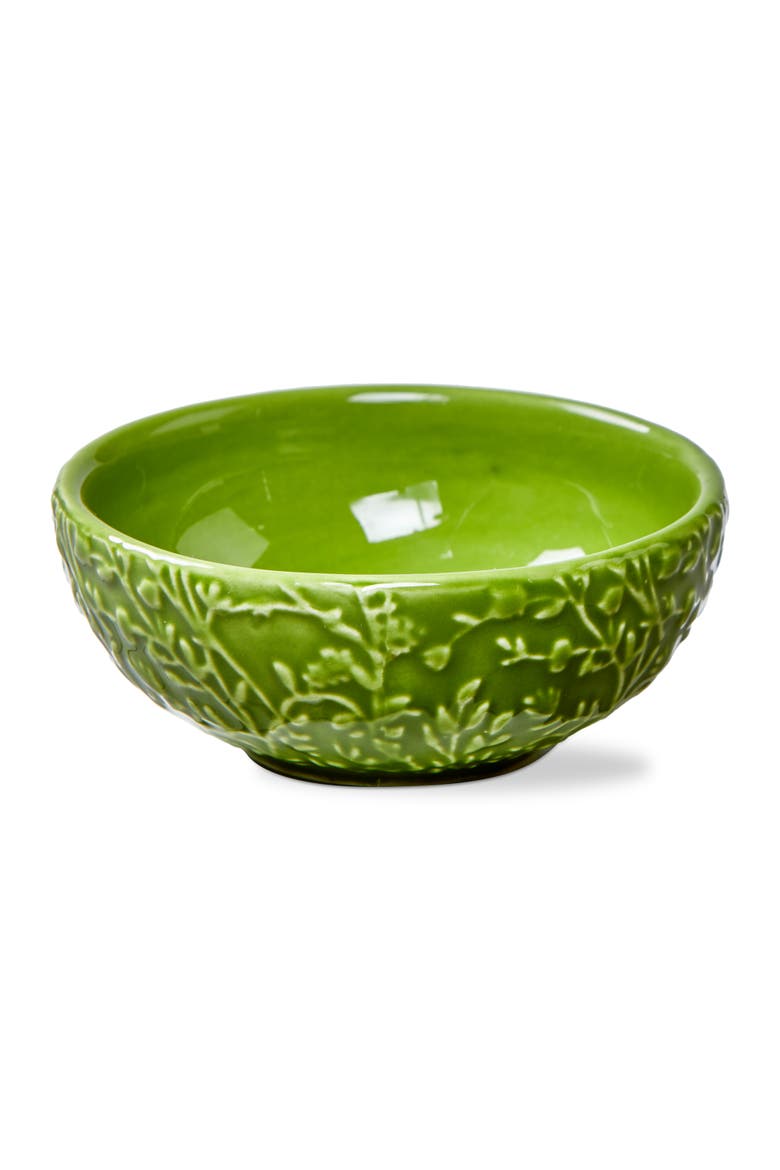 Christmas Verdent Green Earthenware Dip Bowl 2 oz 3x3x1.3 in, Main, color, Green