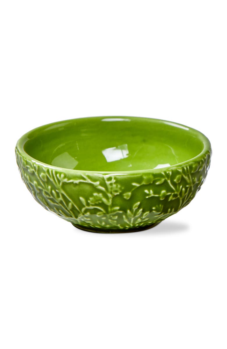 tag Christmas Verdent Green Earthenware Dip Bowl 2 oz 3x3x1.3 in, Main, color, Green