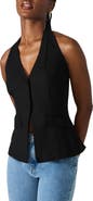 Steve Madden Brielle Linen Blend Halter Vest