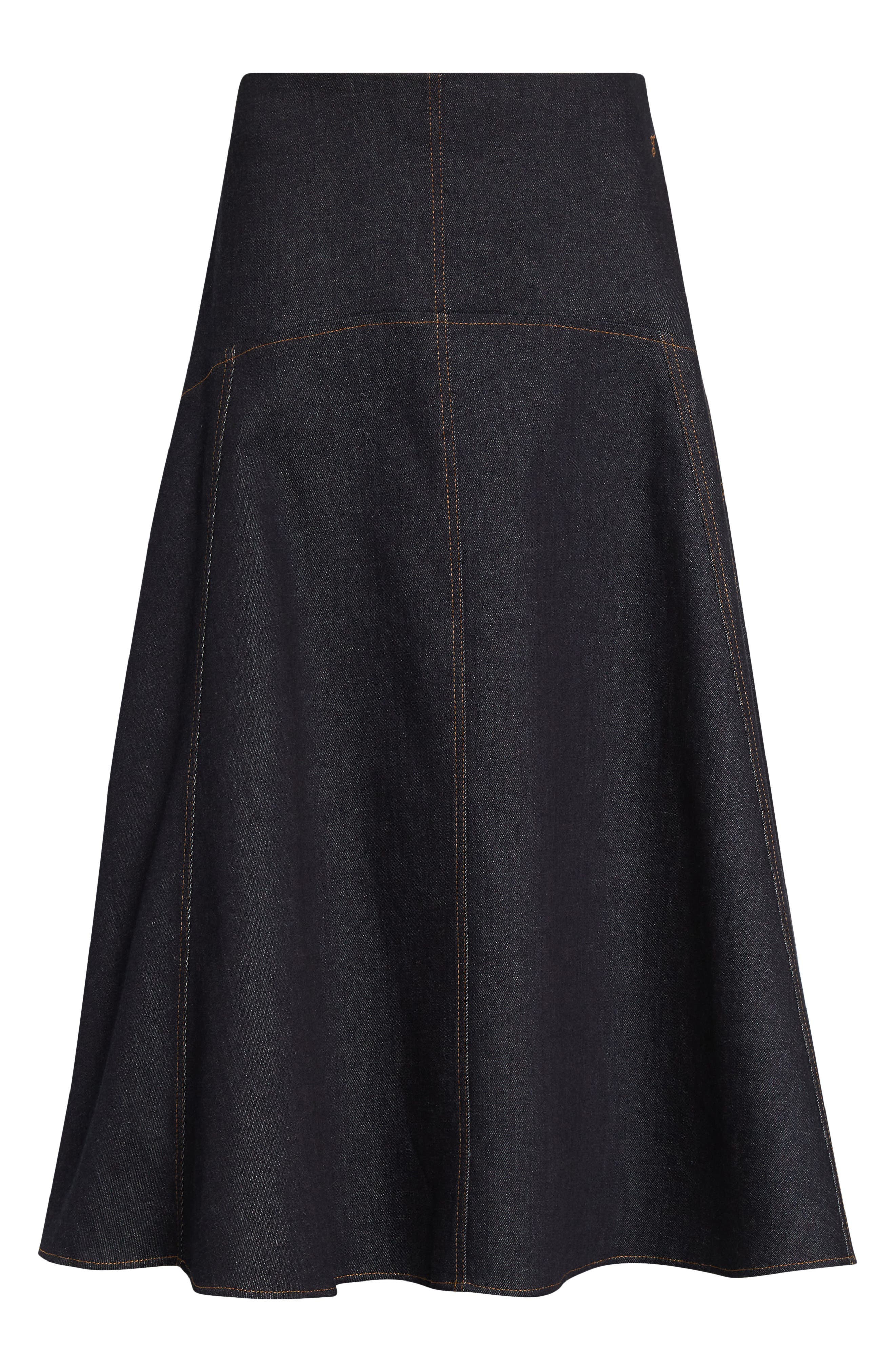 Jacquemus La Jupe Triangle de-Nîmes A-Line Denim Midi Skirt (Women