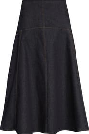 Jacquemus La Jupe Triangle de-Nîmes A-Line Denim Midi Skirt