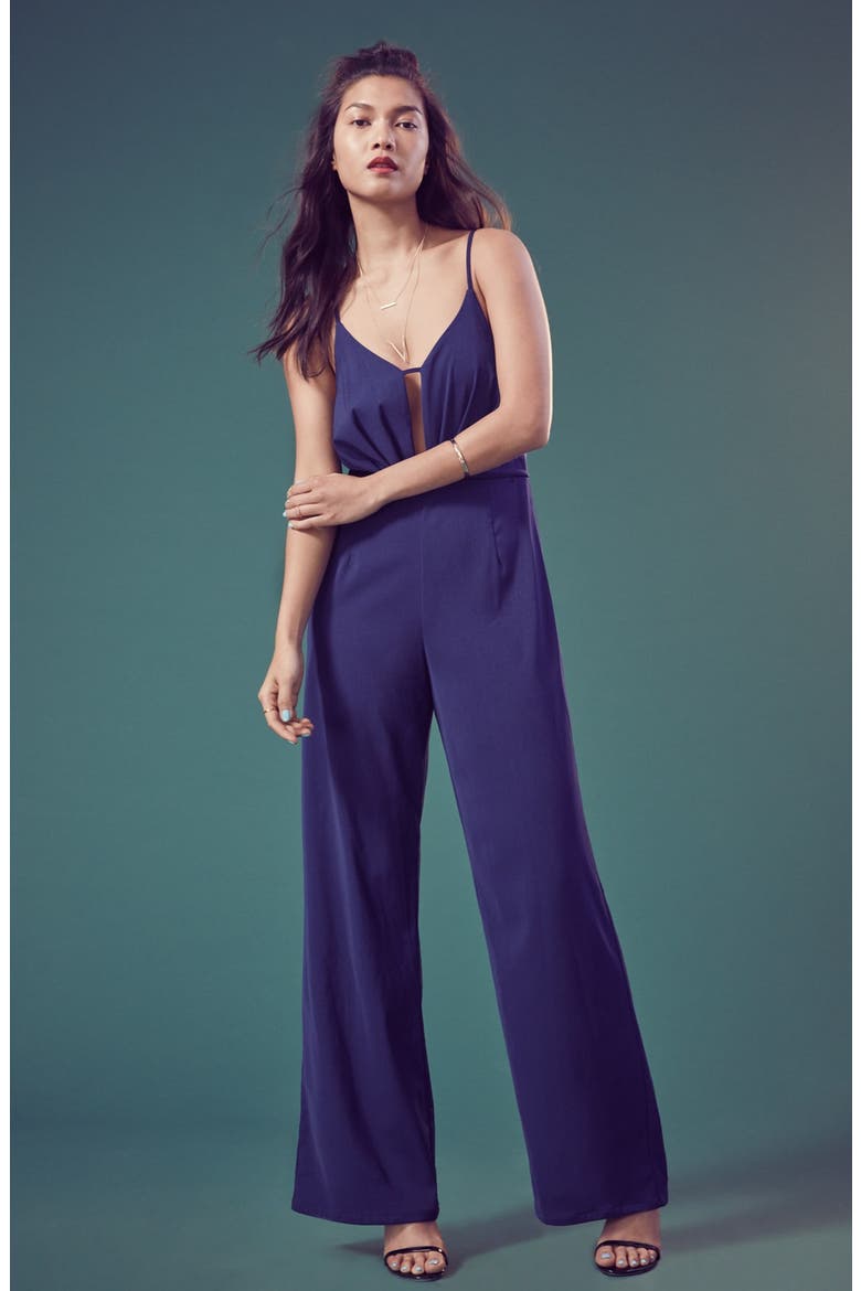 Keyhole Jumpsuit, Alternate, color, BLUE