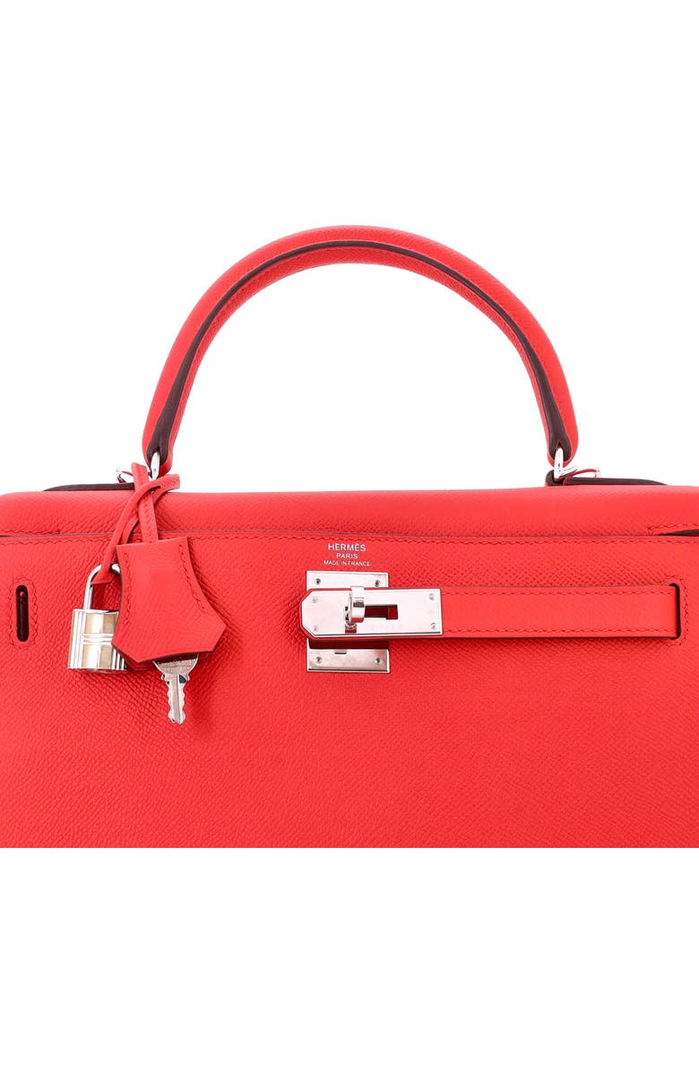 Pre-Owned Hermes Kelly Handbag Red Epsom with Palladium Hardware 28, Alternate, color, Rouge Tomate