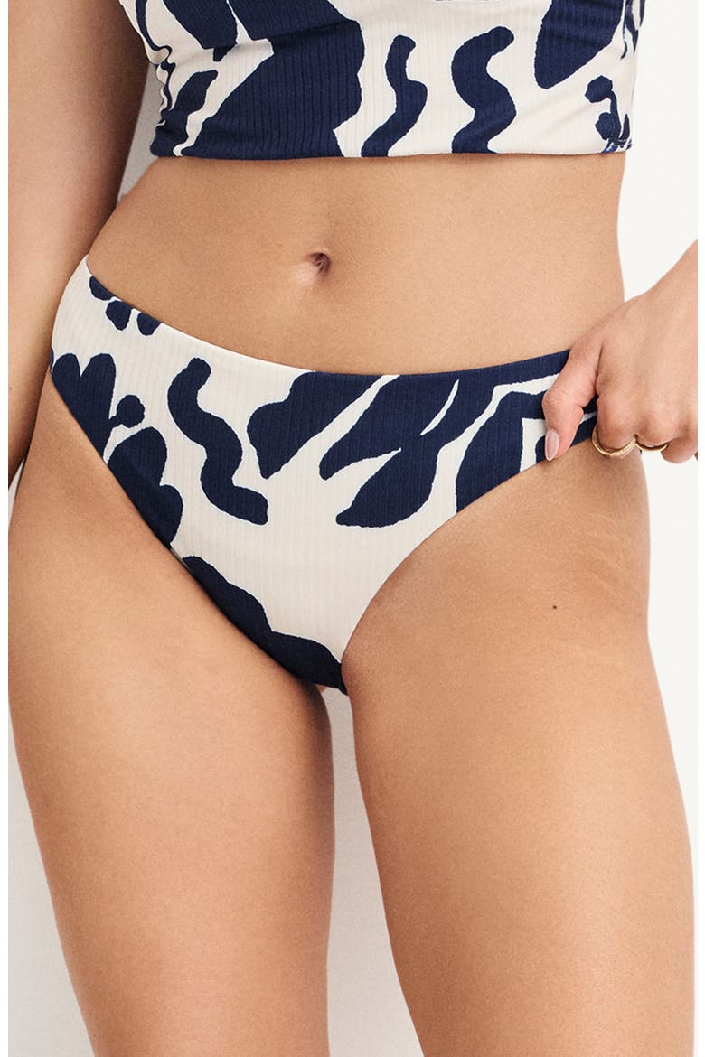 Cali High Leg Bikini Bottoms, Main, color, NIGHT FLOWER