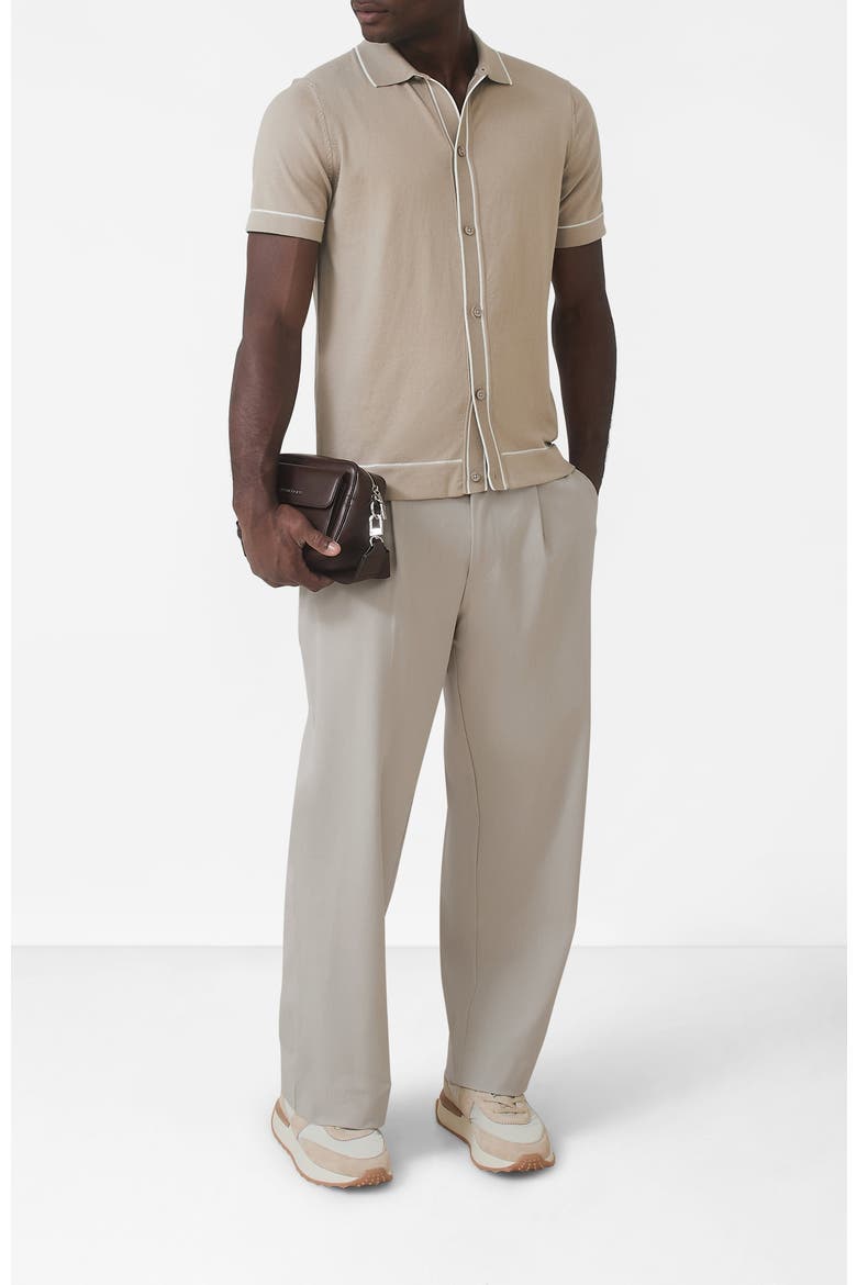 Luciano Slim Knit Shirt, Alternate, color, Medium Beige